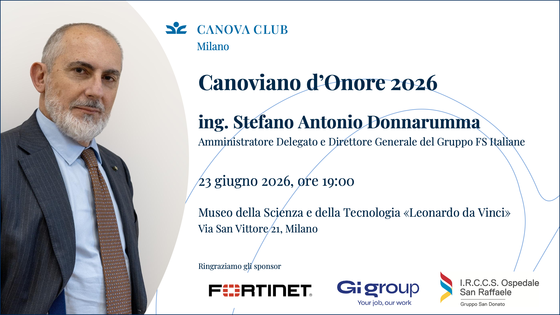Serata di Proclamazione Canoviano d'Onore 2026 Stefano Donnarumma