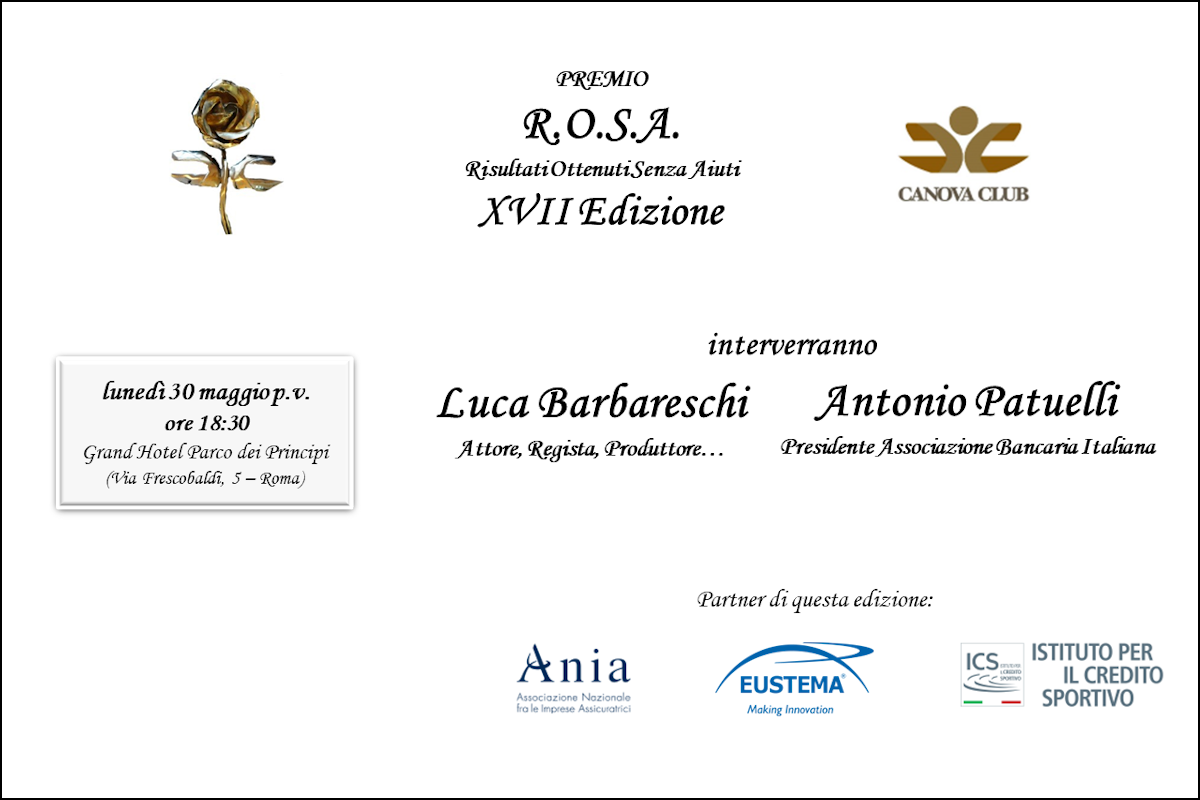Premio R.O.S.A. Canova Club - XVII Edizione