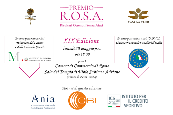 Premio R.O.S.A. Canova Club - 20 maggio 2024